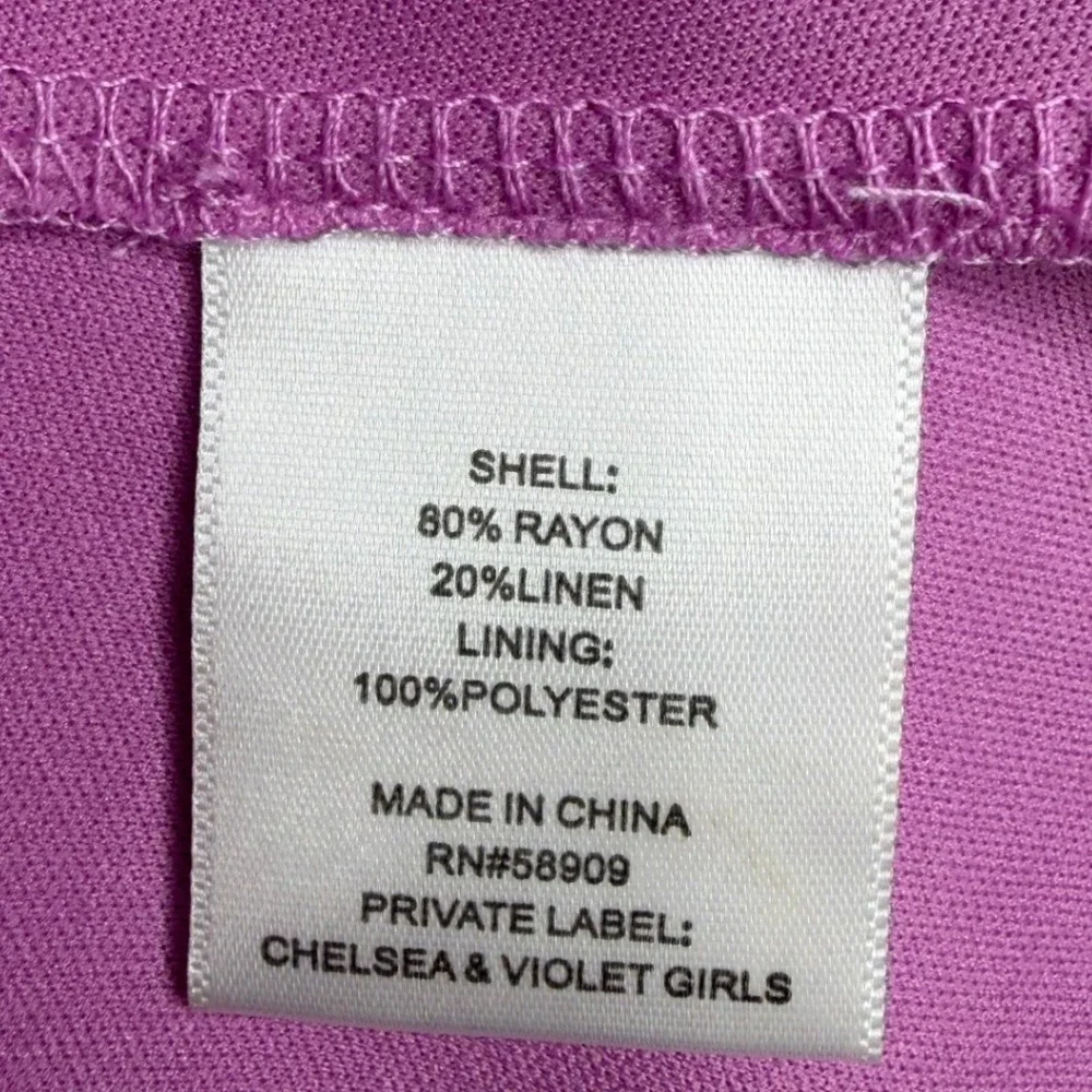 Chelsea &‎ Violet Linen Blend Tiered Sundress size XL Big Girl Lavender Purple